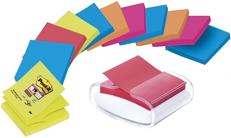 129765 Post-It HK10010196 POST-IT&#174; SuperS Z-N disp 76x76mm hvit 